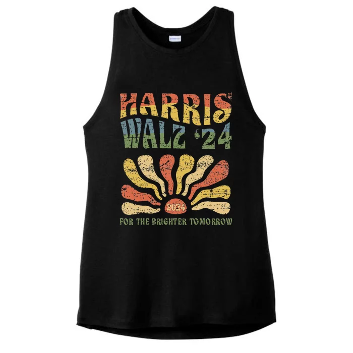 Harris Walz 2024 For President Patriotic Kamala Waltz 2024 Ladies Tri-Blend Wicking Tank