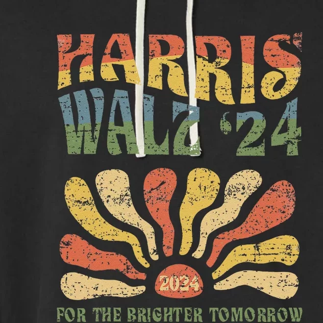 Harris Walz 2024 For President Patriotic Kamala Waltz 2024 Garment-Dyed Fleece Hoodie