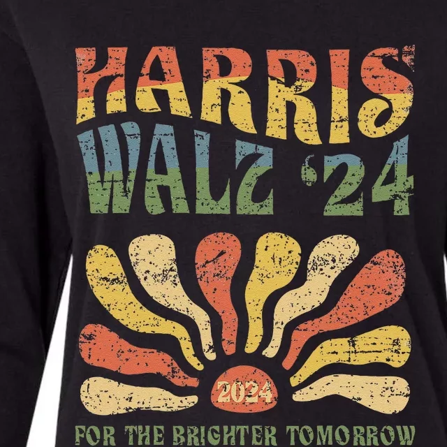 Harris Walz 2024 For President Patriotic Kamala Waltz 2024 Womens Cotton Relaxed Long Sleeve T-Shirt