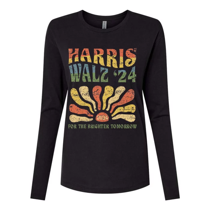 Harris Walz 2024 For President Patriotic Kamala Waltz 2024 Womens Cotton Relaxed Long Sleeve T-Shirt