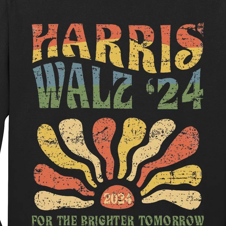 Harris Walz 2024 For President Patriotic Kamala Waltz 2024 Long Sleeve Shirt