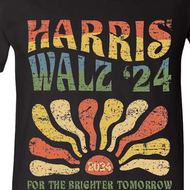 Harris Walz 2024 For President Patriotic Kamala Waltz 2024 V-Neck T-Shirt