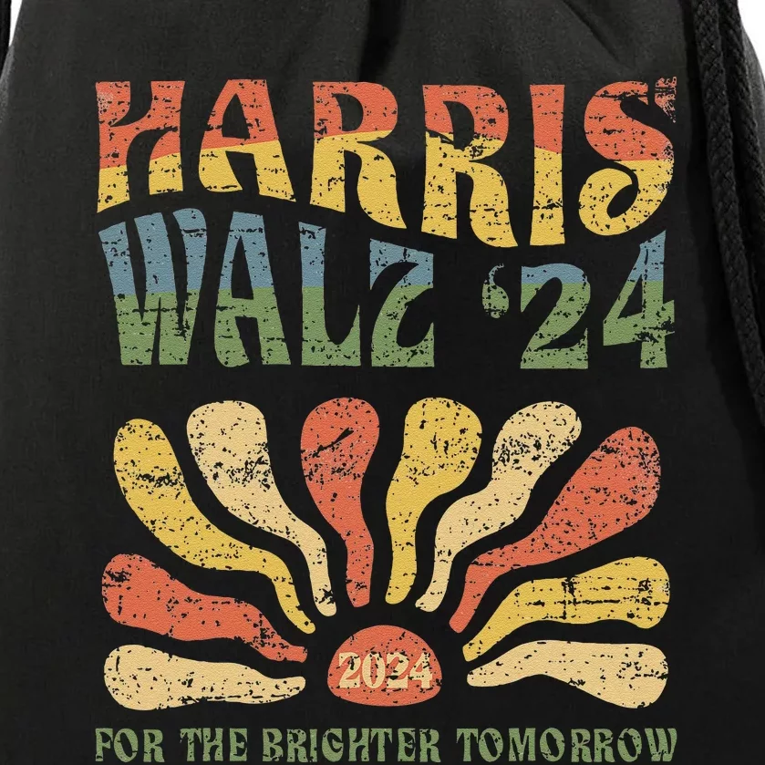 Harris Walz 2024 For President Patriotic Kamala Waltz 2024 Drawstring Bag