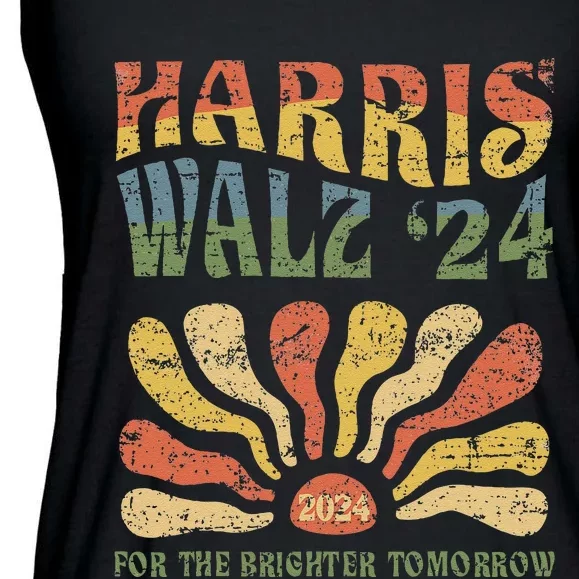 Harris Walz 2024 For President Patriotic Kamala Waltz 2024 Ladies Essential Flowy Tank