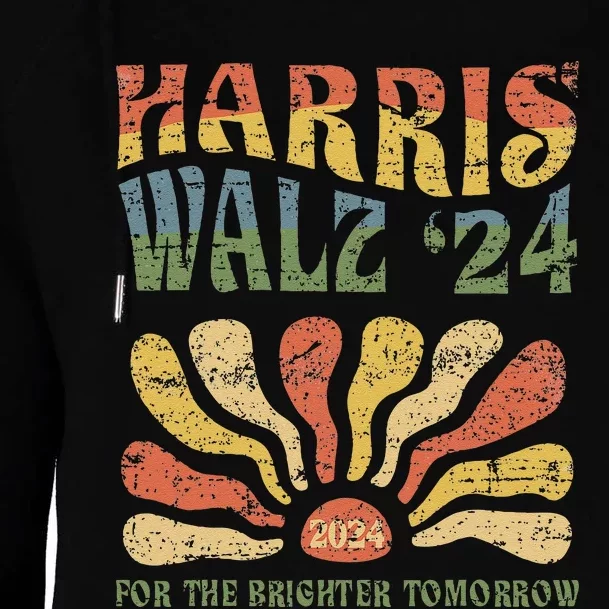 Harris Walz 2024 For President Patriotic Kamala Waltz 2024 Womens Funnel Neck Pullover Hood