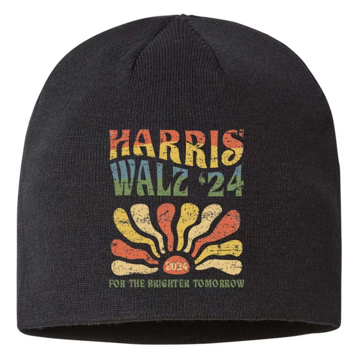 Harris Walz 2024 For President Patriotic Kamala Waltz 2024 8 1/2in Sustainable Knit Beanie