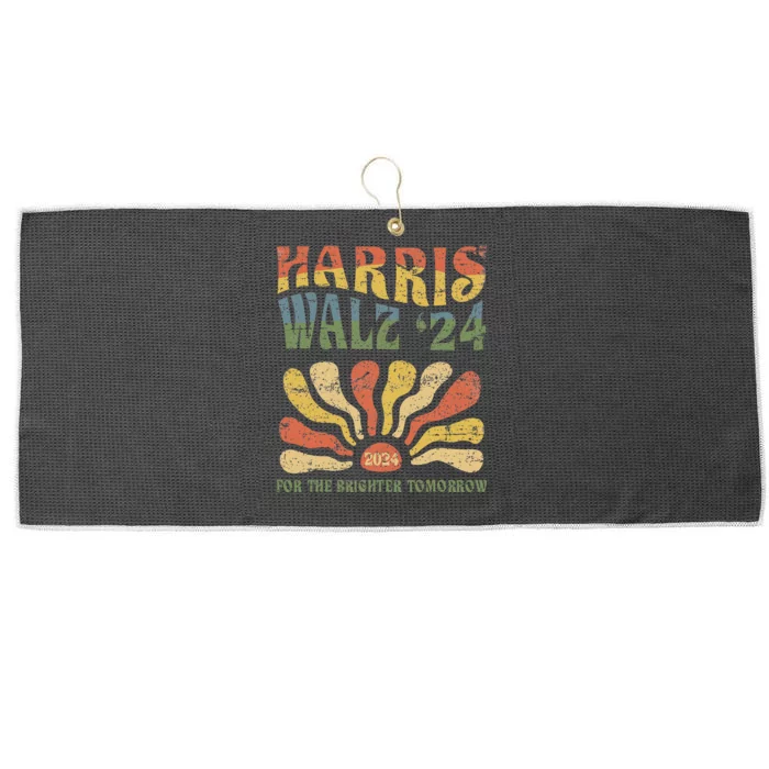 Harris Walz 2024 For President Patriotic Kamala Waltz 2024 Large Microfiber Waffle Golf Towel