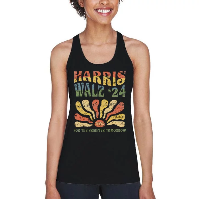 Harris Walz 2024 For President Patriotic Kamala Waltz 2024 Women's Racerback Tank