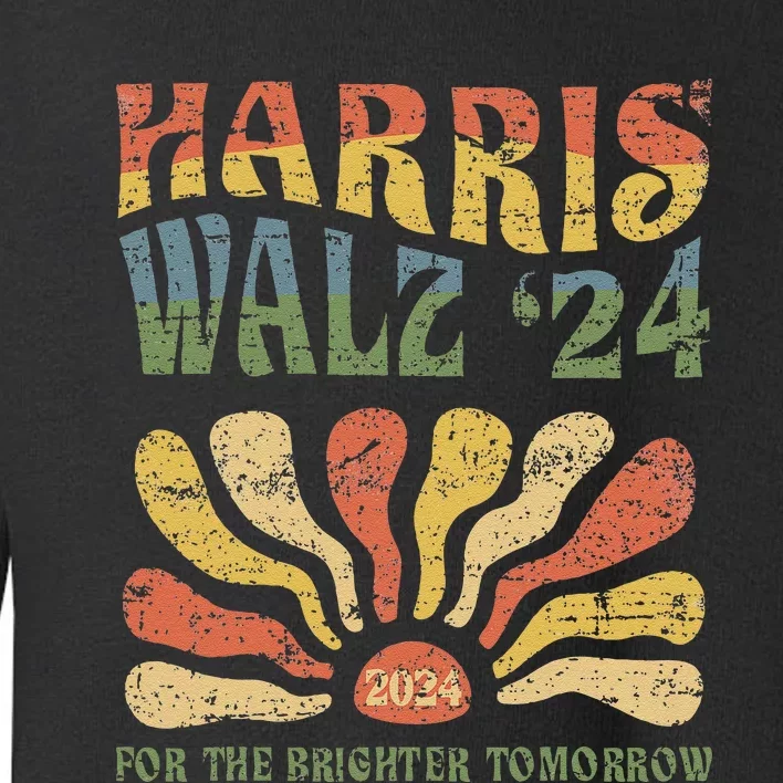 Harris Walz 2024 For President Patriotic Kamala Waltz 2024 Toddler Sweatshirt