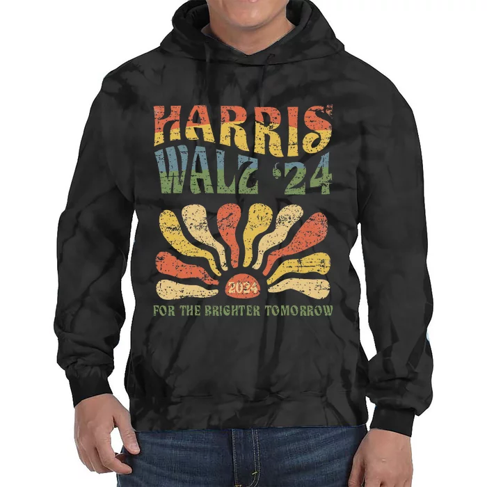 Harris Walz 2024 For President Patriotic Kamala Waltz 2024 Tie Dye Hoodie