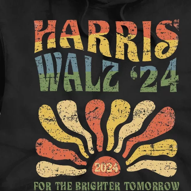 Harris Walz 2024 For President Patriotic Kamala Waltz 2024 Tie Dye Hoodie