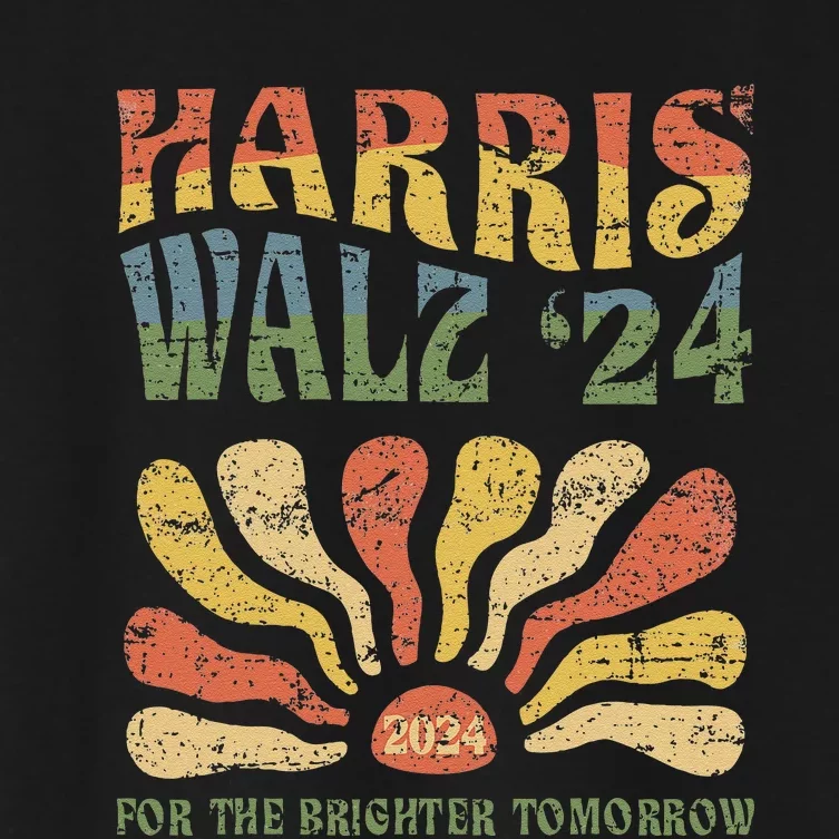 Harris Walz 2024 For President Patriotic Kamala Waltz 2024 Women's Crop Top Tee