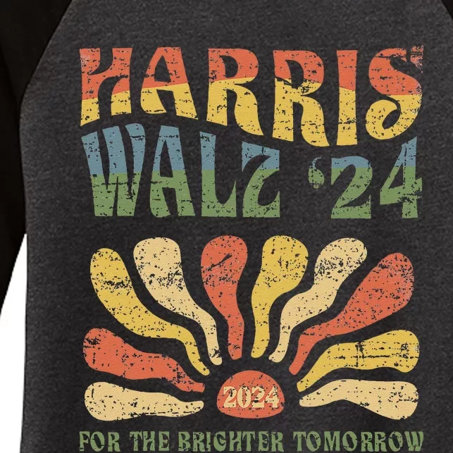 Harris Walz 2024 For President Patriotic Kamala Waltz 2024 Women's Tri-Blend 3/4-Sleeve Raglan Shirt