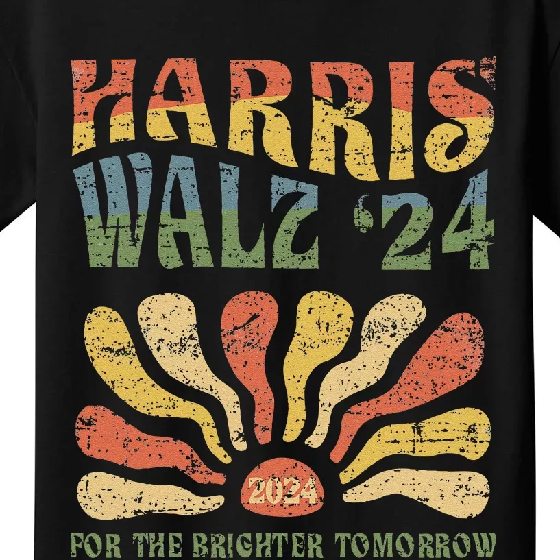 Harris Walz 2024 For President Patriotic Kamala Waltz 2024 Kids T-Shirt