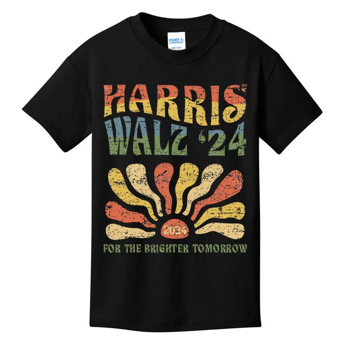 Harris Walz 2024 For President Patriotic Kamala Waltz 2024 Kids T-Shirt