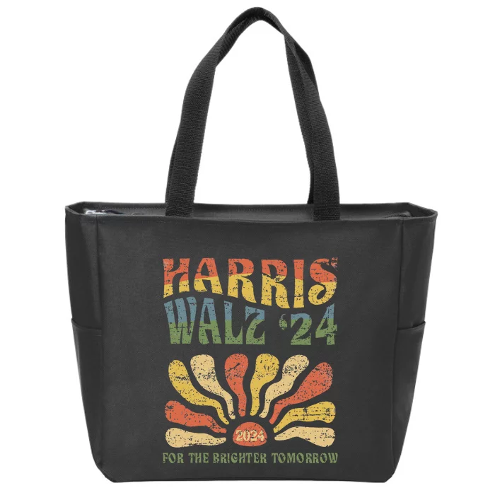 Harris Walz 2024 For President Patriotic Kamala Waltz 2024 Zip Tote Bag