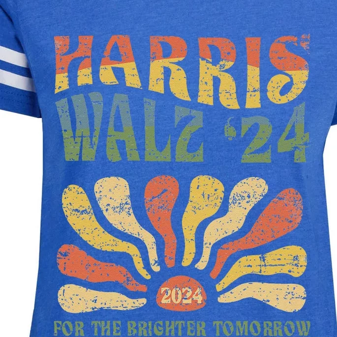 Harris Walz 2024 For President Patriotic Kamala Waltz 2024 Enza Ladies Jersey Football T-Shirt