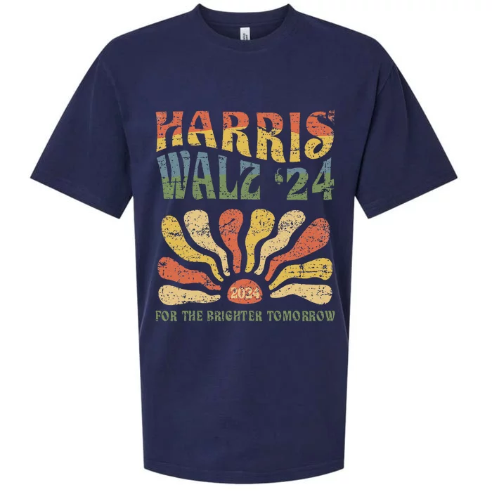 Harris Walz 2024 For President Patriotic Kamala Waltz 2024 Sueded Cloud Jersey T-Shirt