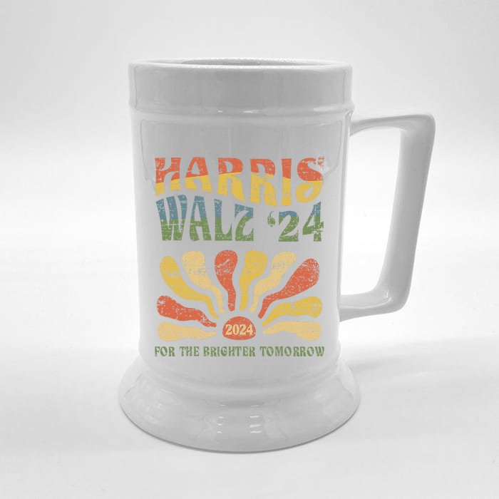 Harris Walz 2024 For President Patriotic Kamala Waltz 2024 Front & Back Beer Stein