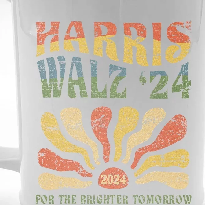 Harris Walz 2024 For President Patriotic Kamala Waltz 2024 Front & Back Beer Stein