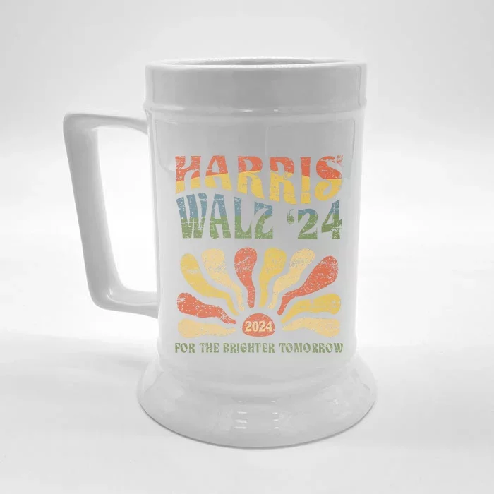 Harris Walz 2024 For President Patriotic Kamala Waltz 2024 Front & Back Beer Stein