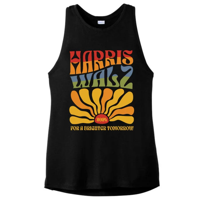 Harris Waltz 2024 Election Kamala Harris Tim Waltz 2024 Ladies Tri-Blend Wicking Tank