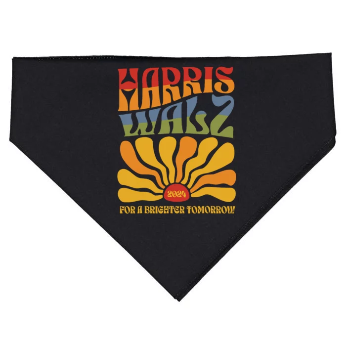 Harris Waltz 2024 Election Kamala Harris Tim Waltz 2024 USA-Made Doggie Bandana