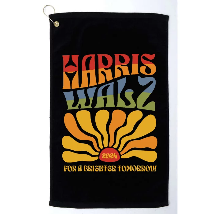 Harris Waltz 2024 Election Kamala Harris Tim Waltz 2024 Platinum Collection Golf Towel