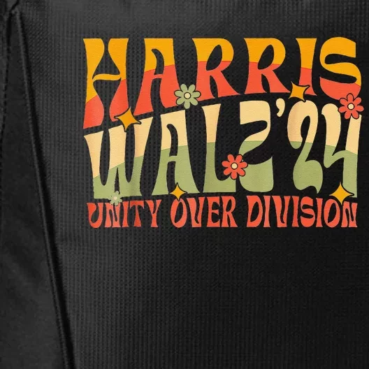 Harris Waltz 2024 Unity Over Division Kamala Harris Tim Walz City Backpack