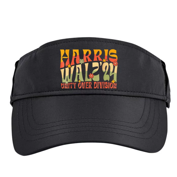 Harris Waltz 2024 Unity Over Division Kamala Harris Tim Walz Adult Drive Performance Visor