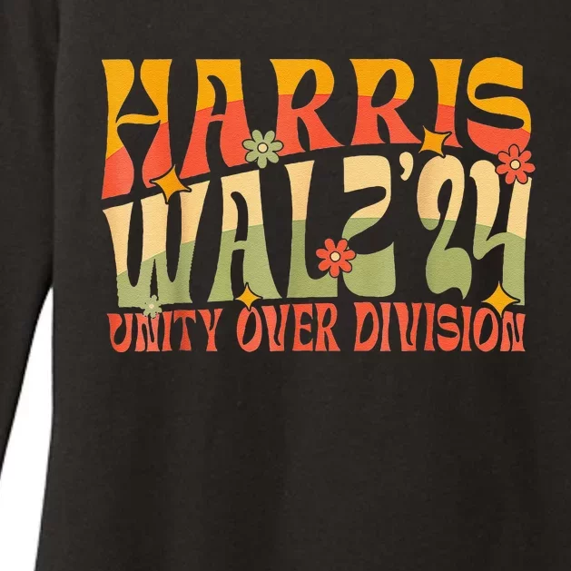 Harris Waltz 2024 Unity Over Division Kamala Harris Tim Walz Womens CVC Long Sleeve Shirt