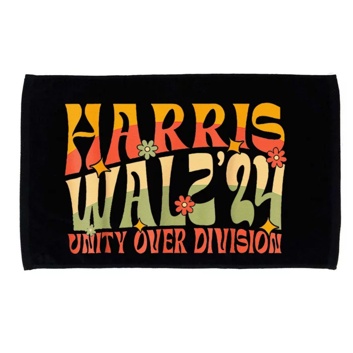 Harris Waltz 2024 Unity Over Division Kamala Harris Tim Walz Microfiber Hand Towel