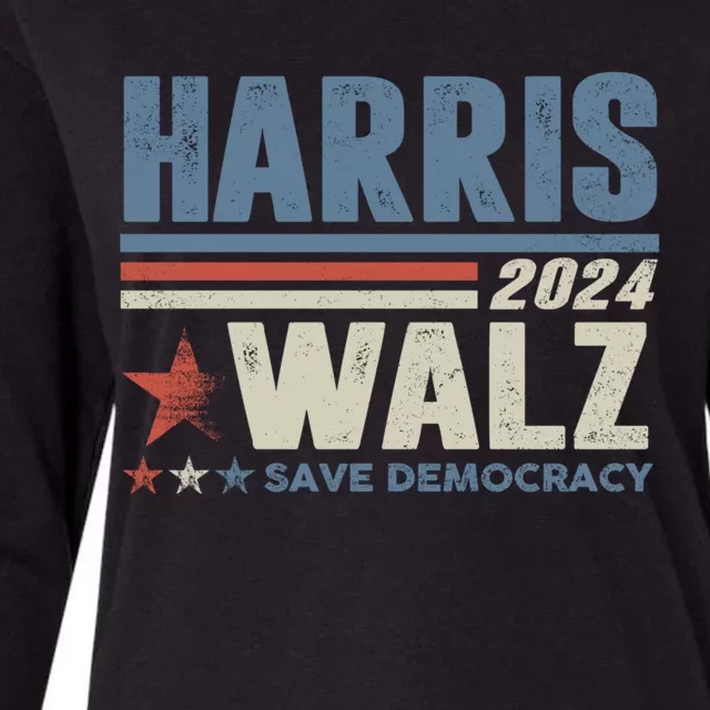 Harris Waltz 2024 Election Kamala Harris Tim Waltz 2024 Womens Cotton Relaxed Long Sleeve T-Shirt