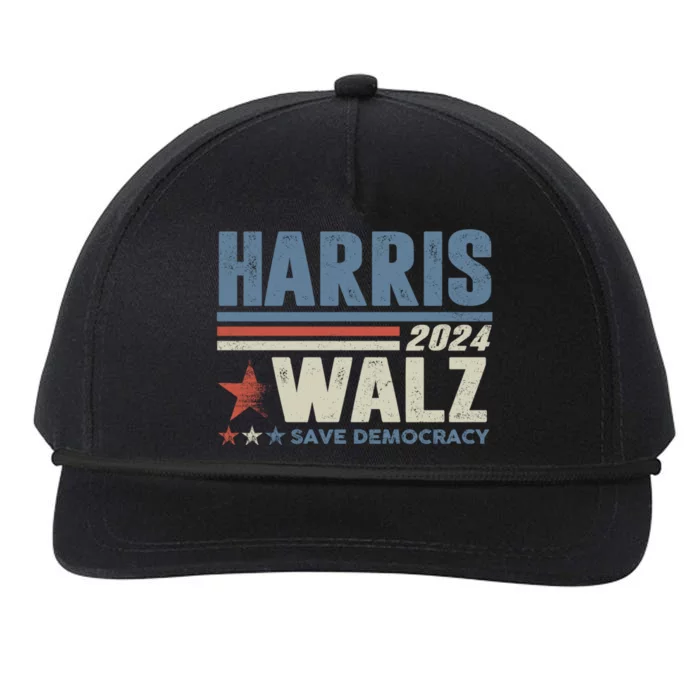 Harris Waltz 2024 Election Kamala Harris Tim Waltz 2024 Snapback Five-Panel Rope Hat