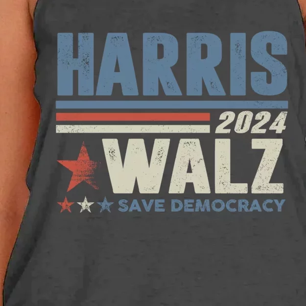 Harris Waltz 2024 Election Kamala Harris Tim Waltz 2024 Women's Knotted Racerback Tank