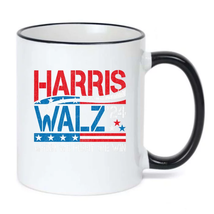 Harris Waltz 2024 When We Fight We Win Kamala Harris Forward 24 Black Color Changing Mug