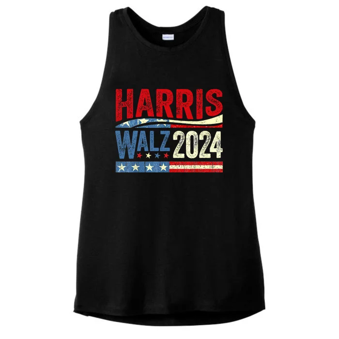 Harris Waltz 2024 Election Kamala Harris Tim Waltz 2024 Ladies Tri-Blend Wicking Tank