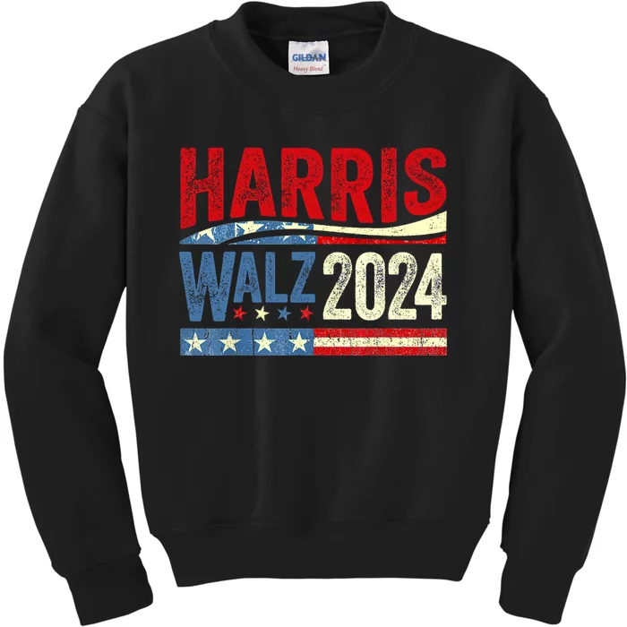 Harris Waltz 2024 Election Kamala Harris Tim Waltz 2024 Kids Sweatshirt