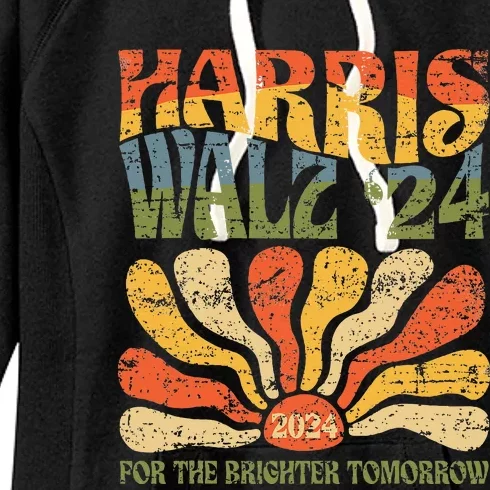 Harris Walz 2024 For President Patriotic Kamala Waltz 2024 Women's Fleece Hoodie