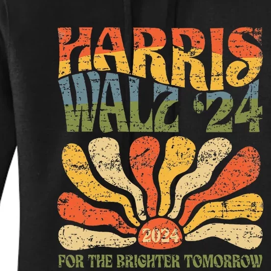 Harris Walz 2024 For President Patriotic Kamala Waltz 2024 Women's Pullover Hoodie