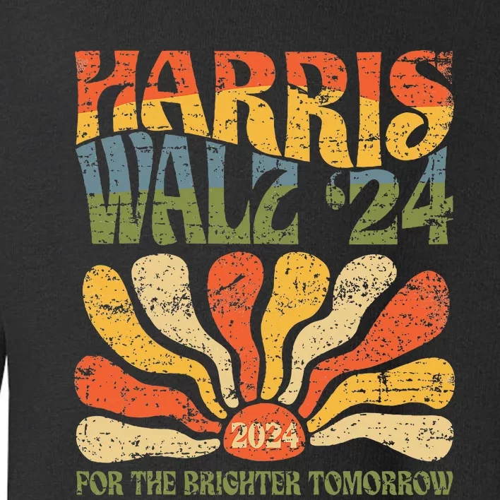 Harris Walz 2024 For President Patriotic Kamala Waltz 2024 Toddler Sweatshirt