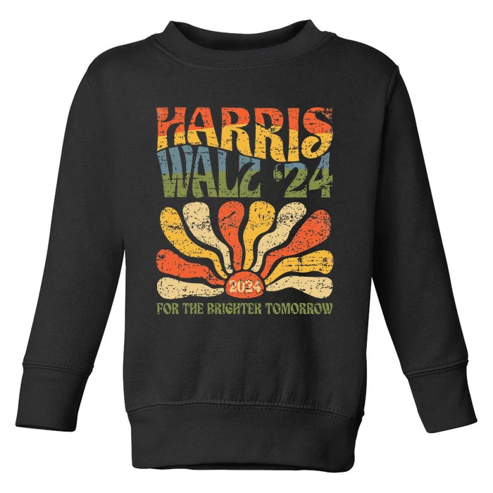 Harris Walz 2024 For President Patriotic Kamala Waltz 2024 Toddler Sweatshirt