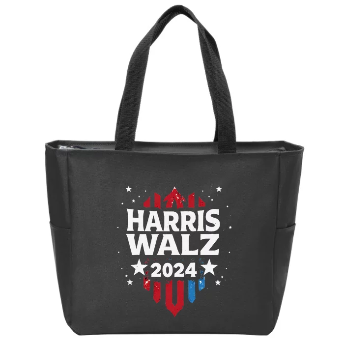 Harris Walz 2024 Kamala Harris Tom Walz Zip Tote Bag