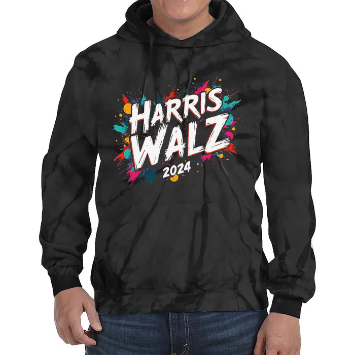 Harris Waltz 2024 Colorful Event Tie Dye Hoodie