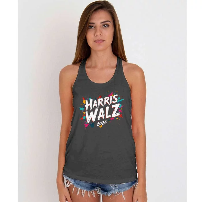 Harris Waltz 2024 Colorful Event Women's Knotted Racerback Tank