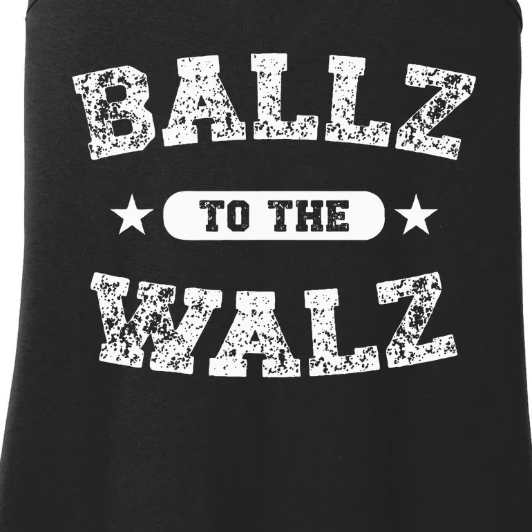 Harris Walz 2024 Ballz To The Walz Tim Walz Kamala Harris Ladies Essential Tank