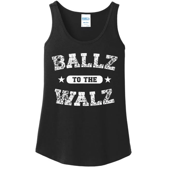 Harris Walz 2024 Ballz To The Walz Tim Walz Kamala Harris Ladies Essential Tank