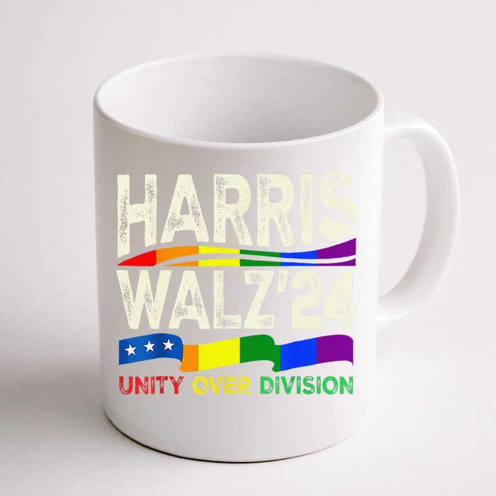 Harris Waltz 2024 Unity Over Division Kamala Harris Tim Walz Front & Back Coffee Mug