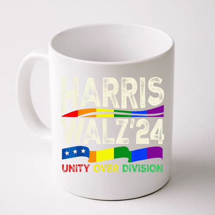 Harris Waltz 2024 Unity Over Division Kamala Harris Tim Walz Front & Back Coffee Mug