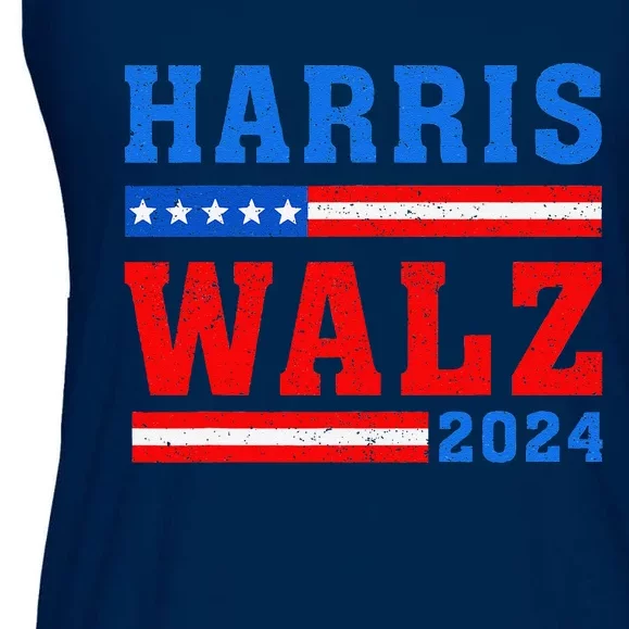 Harris Walz 2024 Tim Walz Kamala Harris Vp 47th President Ladies Essential Flowy Tank